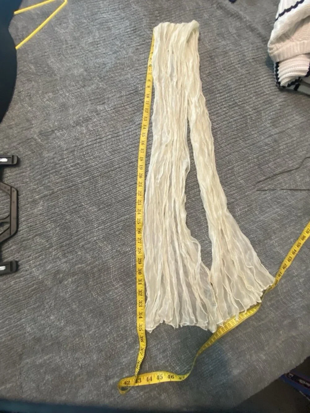 lauren ralph lauren Crepe Textured Viscose Ivory Scarf